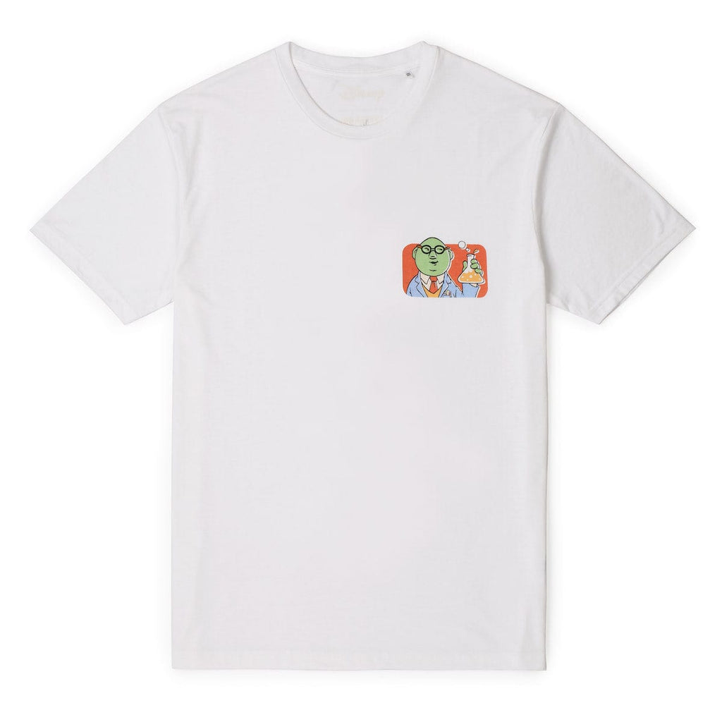 RSVLTS Muppet Labs Crewneck Tee in White — front view