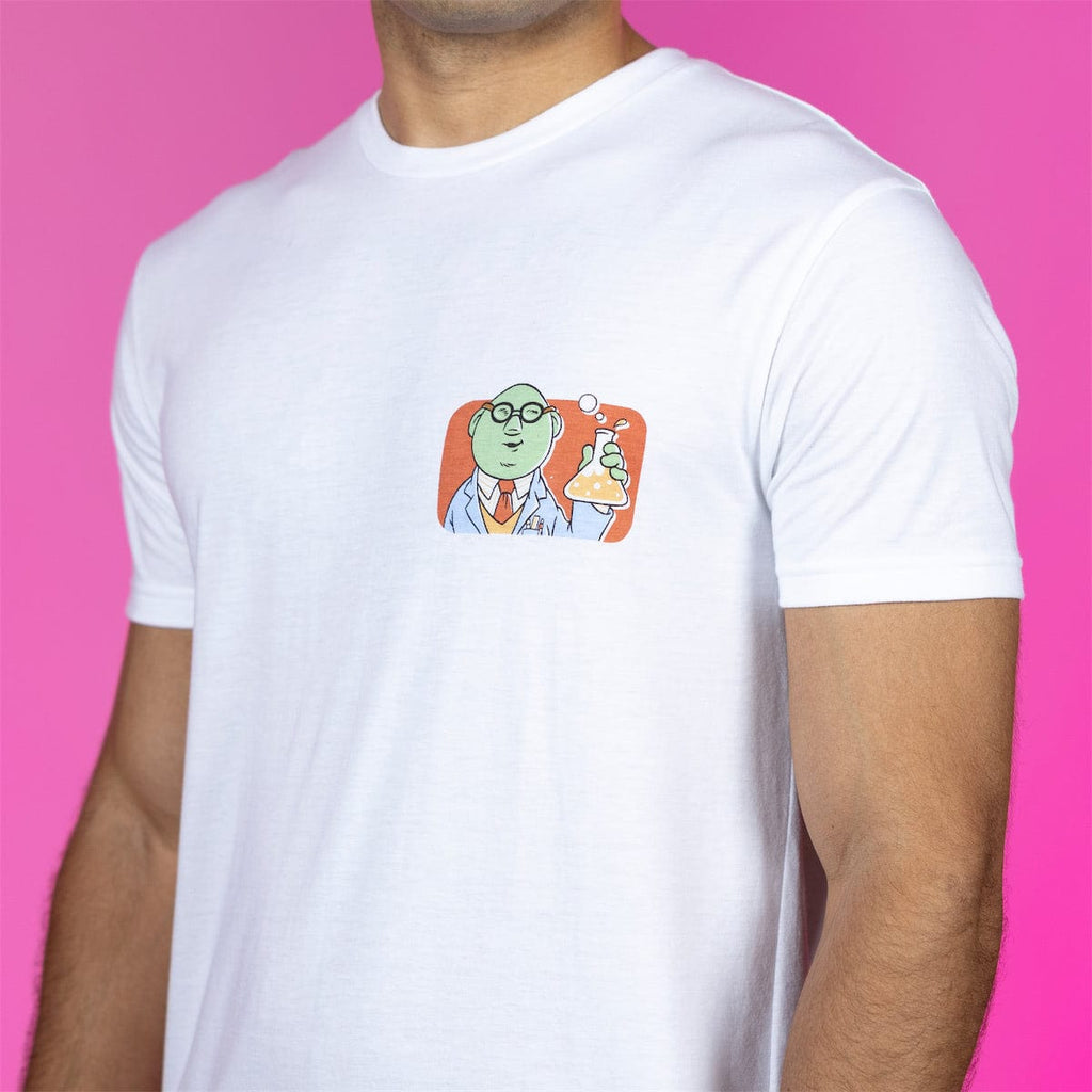RSVLTS Muppet Labs Crewneck Tee in White — detail 5