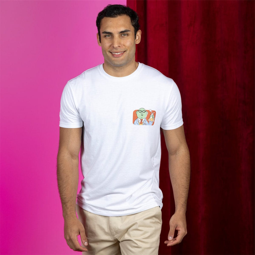 RSVLTS Muppet Labs Crewneck Tee in White — detail 3