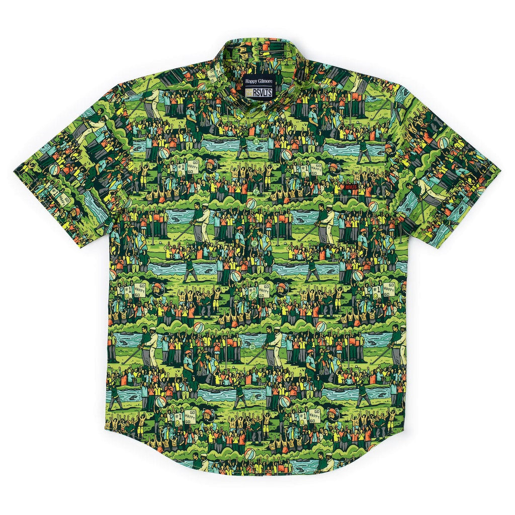 RSVLTS Happy's Hooligans KUNUFLEX Short Sleeve Shirt in Green — detail 6