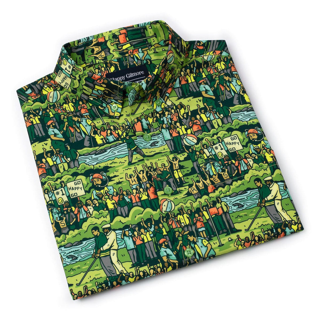 RSVLTS Happy's Hooligans KUNUFLEX Short Sleeve Shirt in Green — detail 9