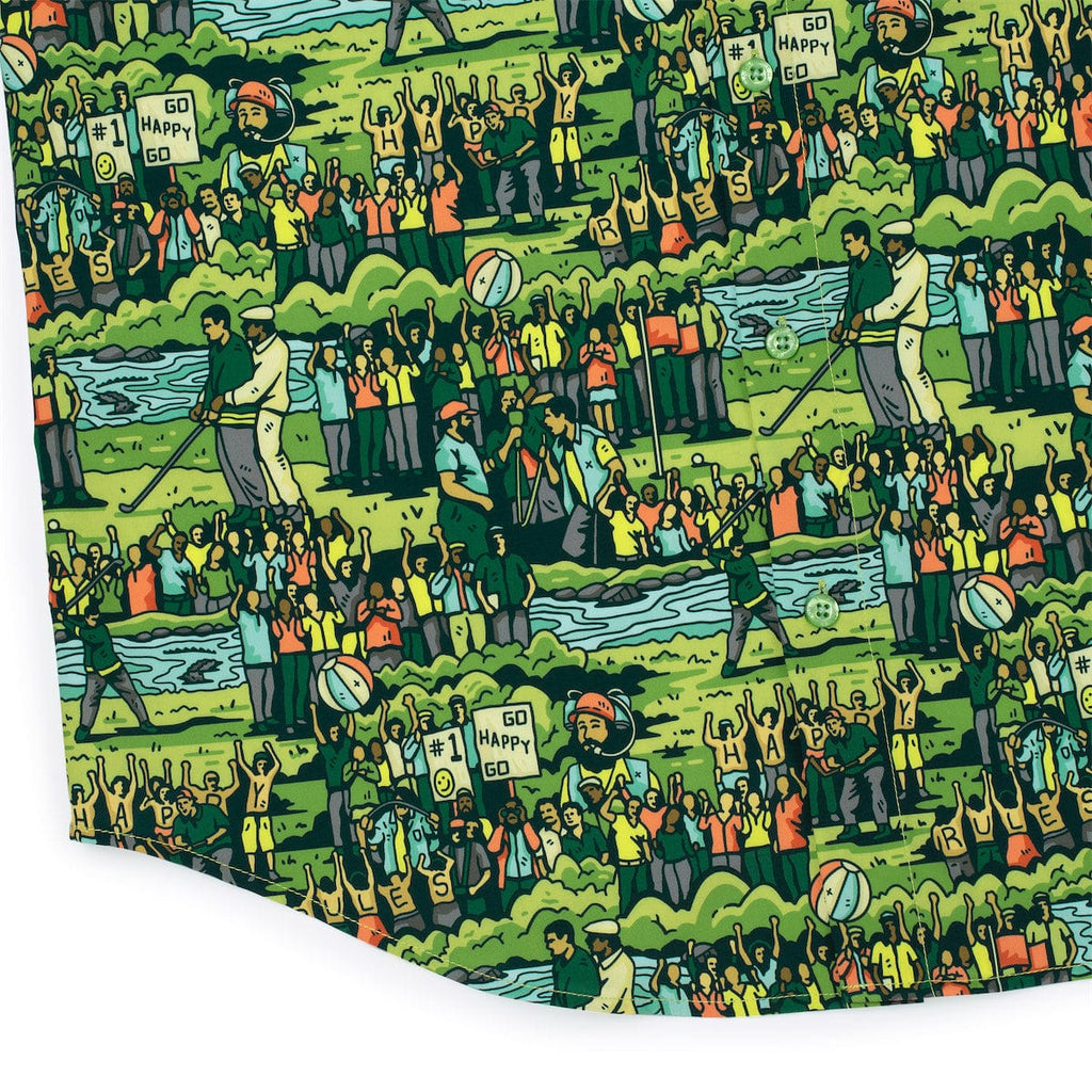 RSVLTS Happy's Hooligans KUNUFLEX Short Sleeve Shirt in Green — detail 8
