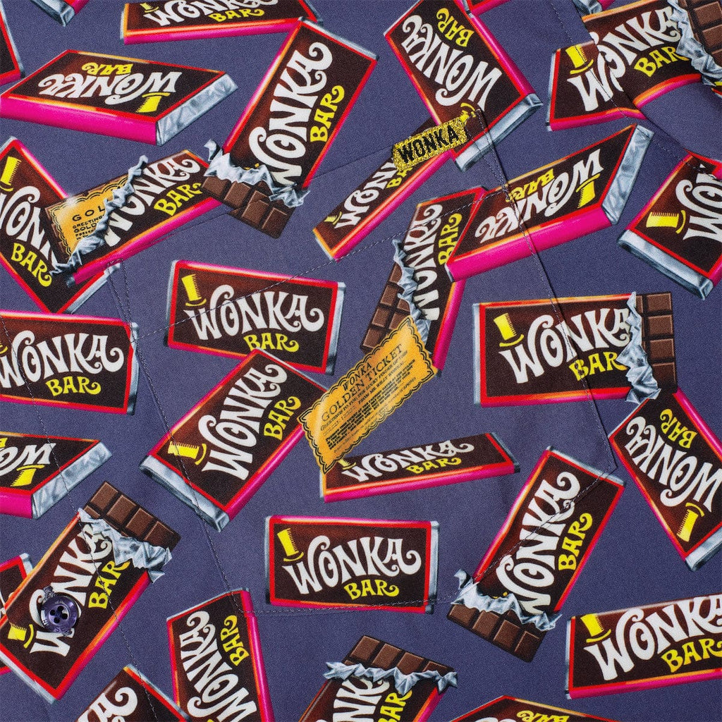 RSVLTS You’ve Got a Golden Ticket KUNUFLEX Short Sleeve Shirt in Purple — detail 5