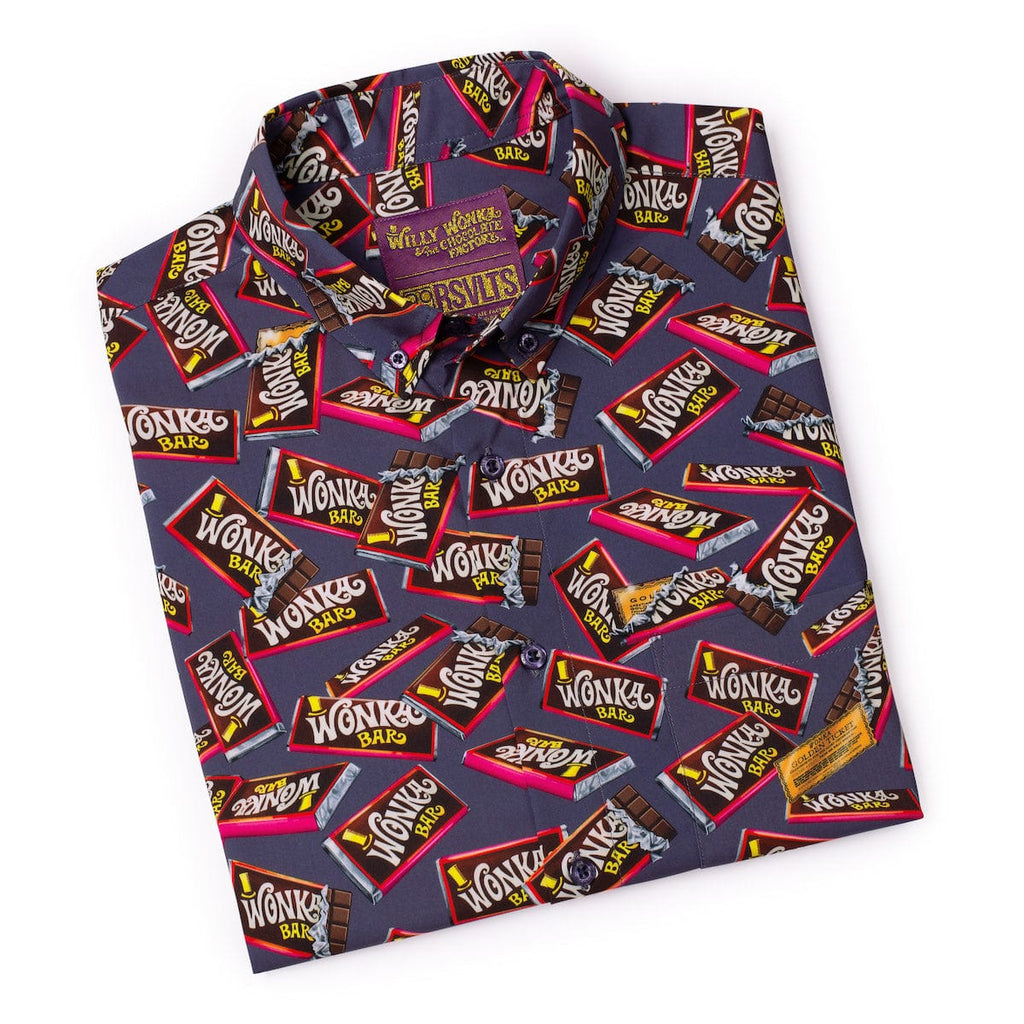 RSVLTS You’ve Got a Golden Ticket KUNUFLEX Short Sleeve Shirt in Purple — detail 9