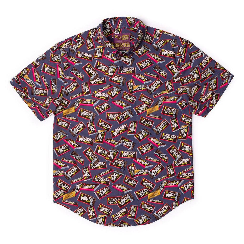 RSVLTS You’ve Got a Golden Ticket KUNUFLEX Short Sleeve Shirt in Purple — detail 4