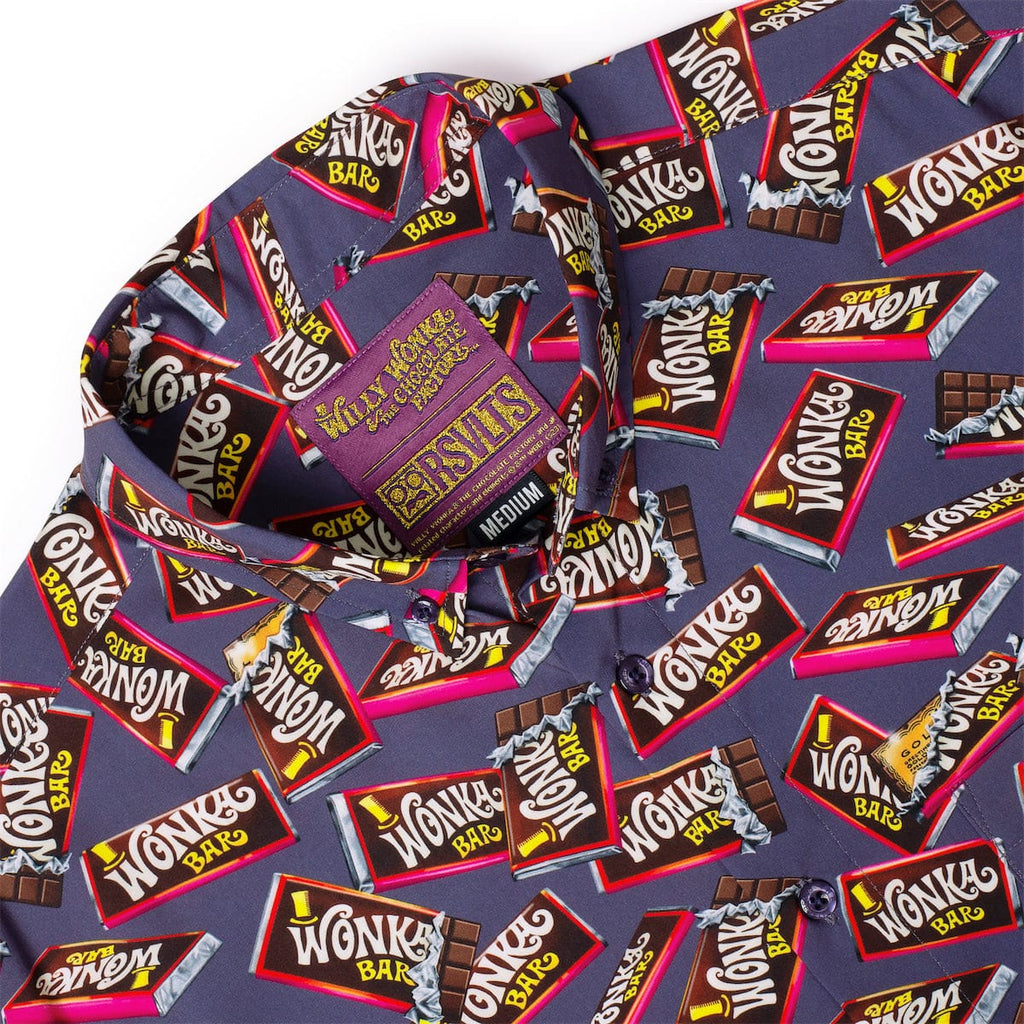 RSVLTS You’ve Got a Golden Ticket KUNUFLEX Short Sleeve Shirt in Purple — detail 7