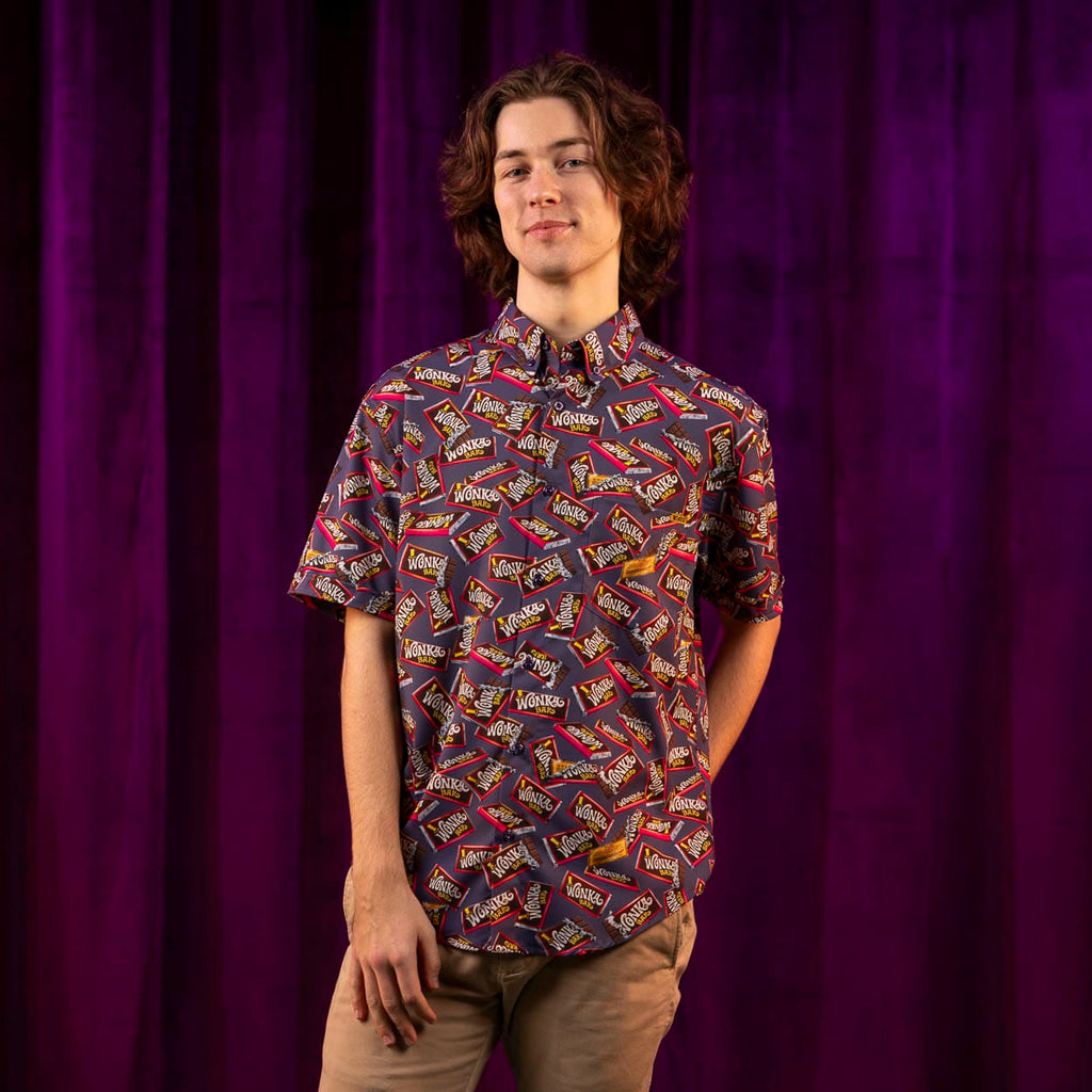 RSVLTS You’ve Got a Golden Ticket KUNUFLEX Short Sleeve Shirt in Purple — detail 6