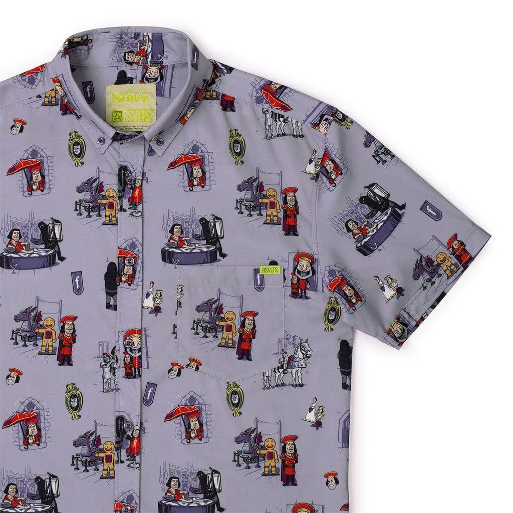 RSVLTS Short Lord KUNUFLEX Short Sleeve Shirt in Gray — detail 8