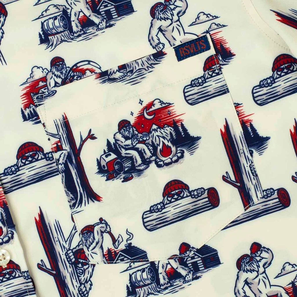 RSVLTS Search Party KUNUFLEX Short Sleeve Shirt (Legends Edition) in Blue — detail 4
