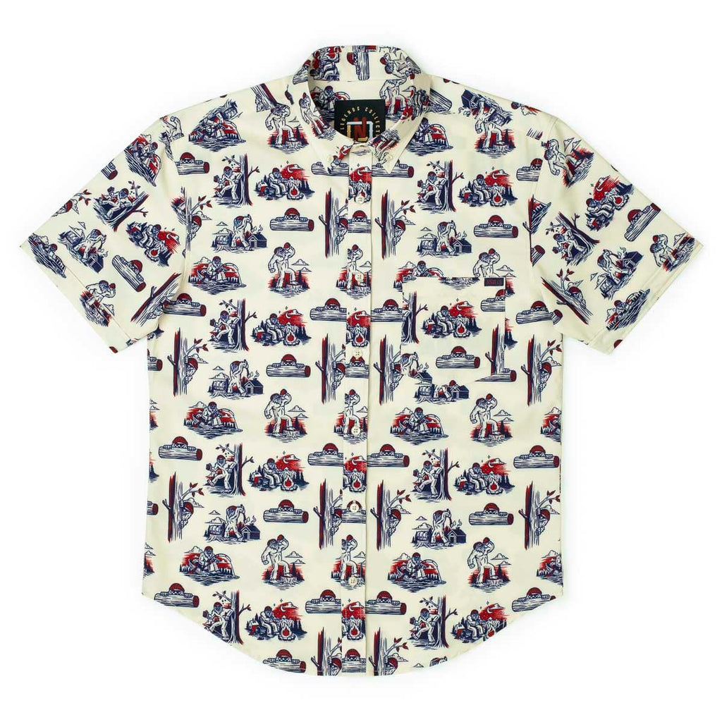 RSVLTS Search Party KUNUFLEX Short Sleeve Shirt (Legends Edition) in Blue — detail 6