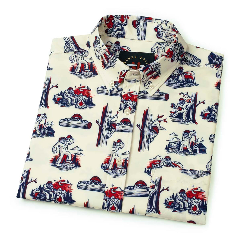 RSVLTS Search Party KUNUFLEX Short Sleeve Shirt (Legends Edition) in Blue — detail 9