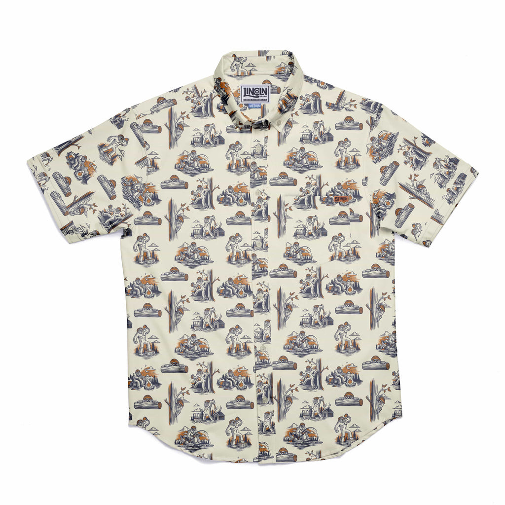 RSVLTS Search Party KUNUFLEX Short Sleeve Shirt (Legends Edition) in Blue — detail 10