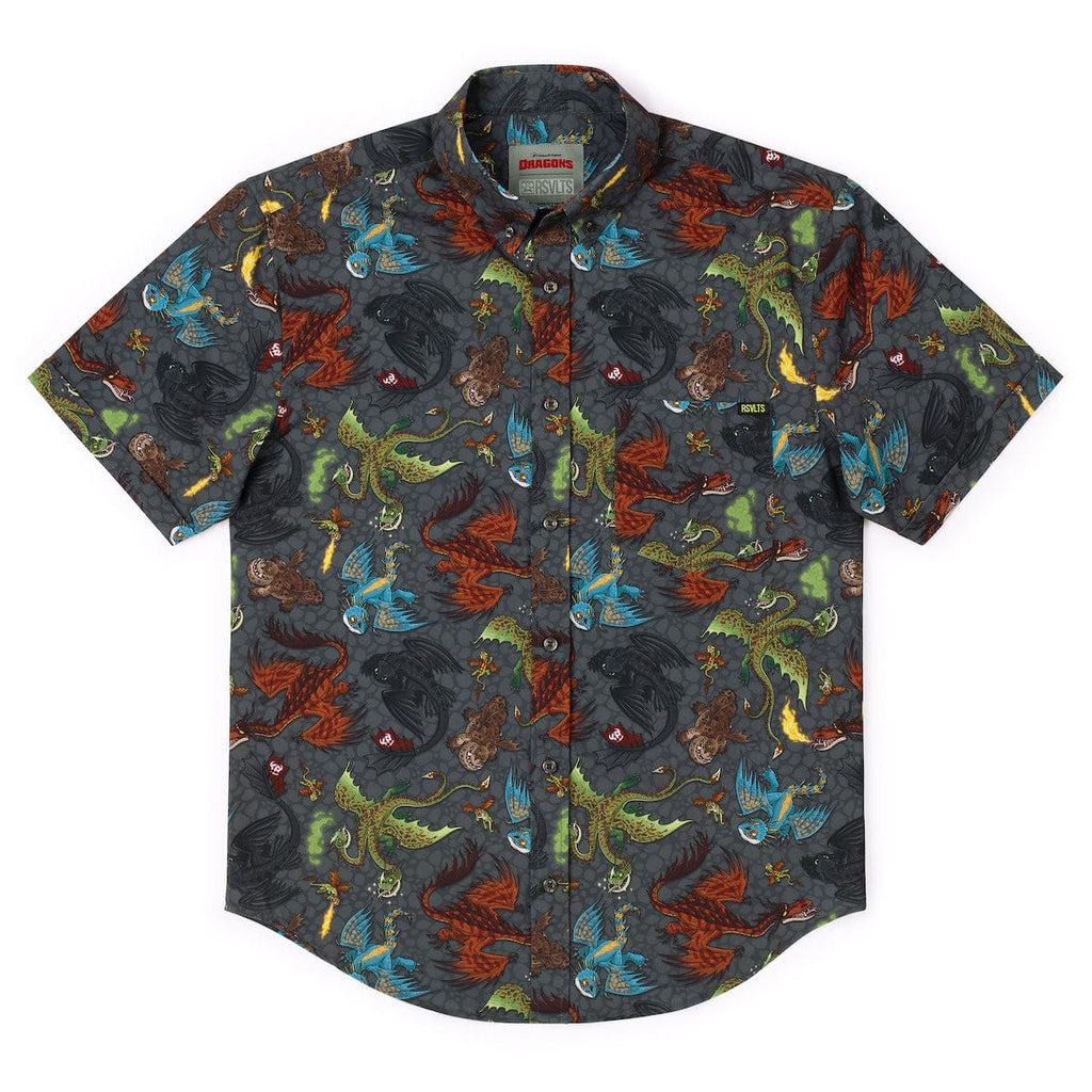 RSVLTS Scales 'n' Tails KUNUFLEX Short Sleeve Shirt in Gray — detail 8
