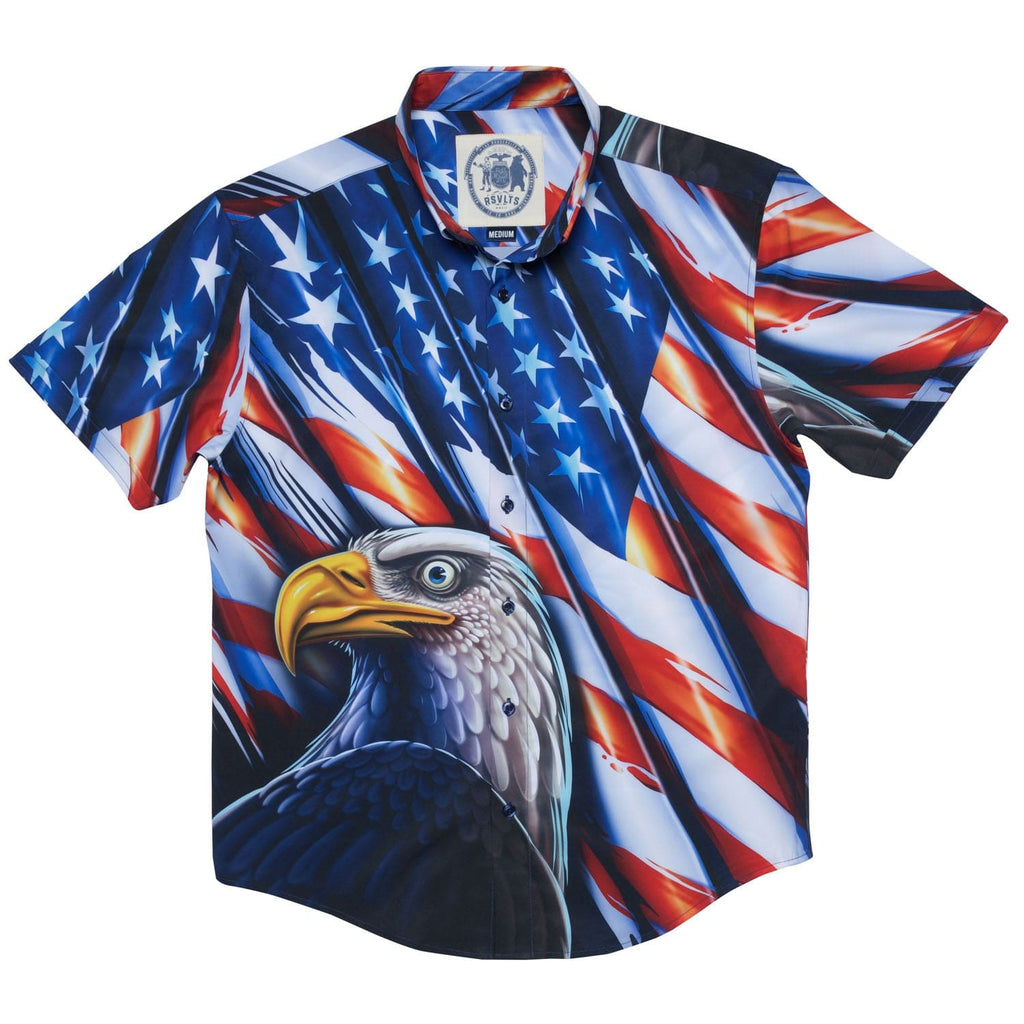 RSVLTS L.O.F.H.O.B. KUNUFLEX Short Sleeve Shirt in Multicolor — front view