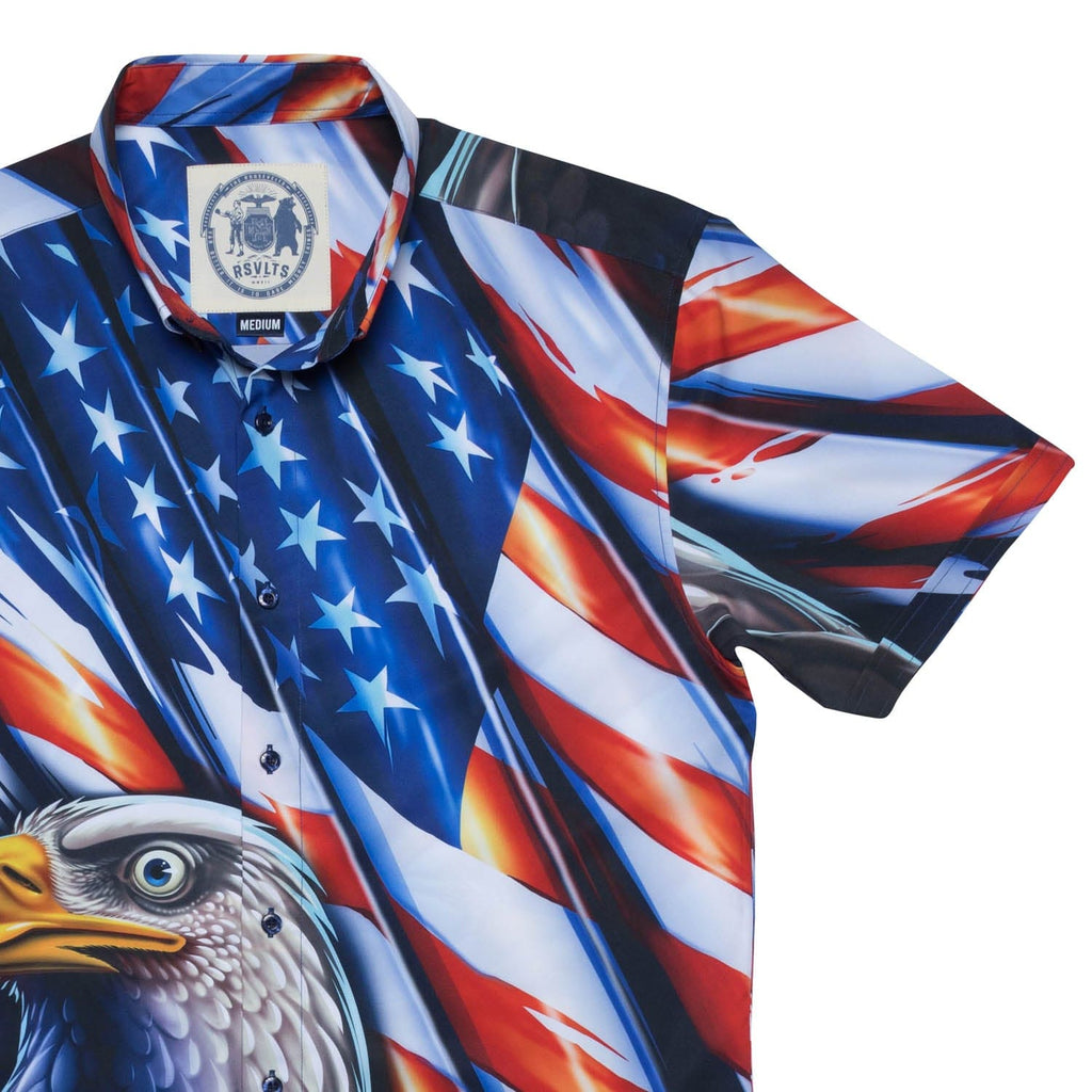 RSVLTS L.O.F.H.O.B. KUNUFLEX Short Sleeve Shirt in Multicolor — detail 3