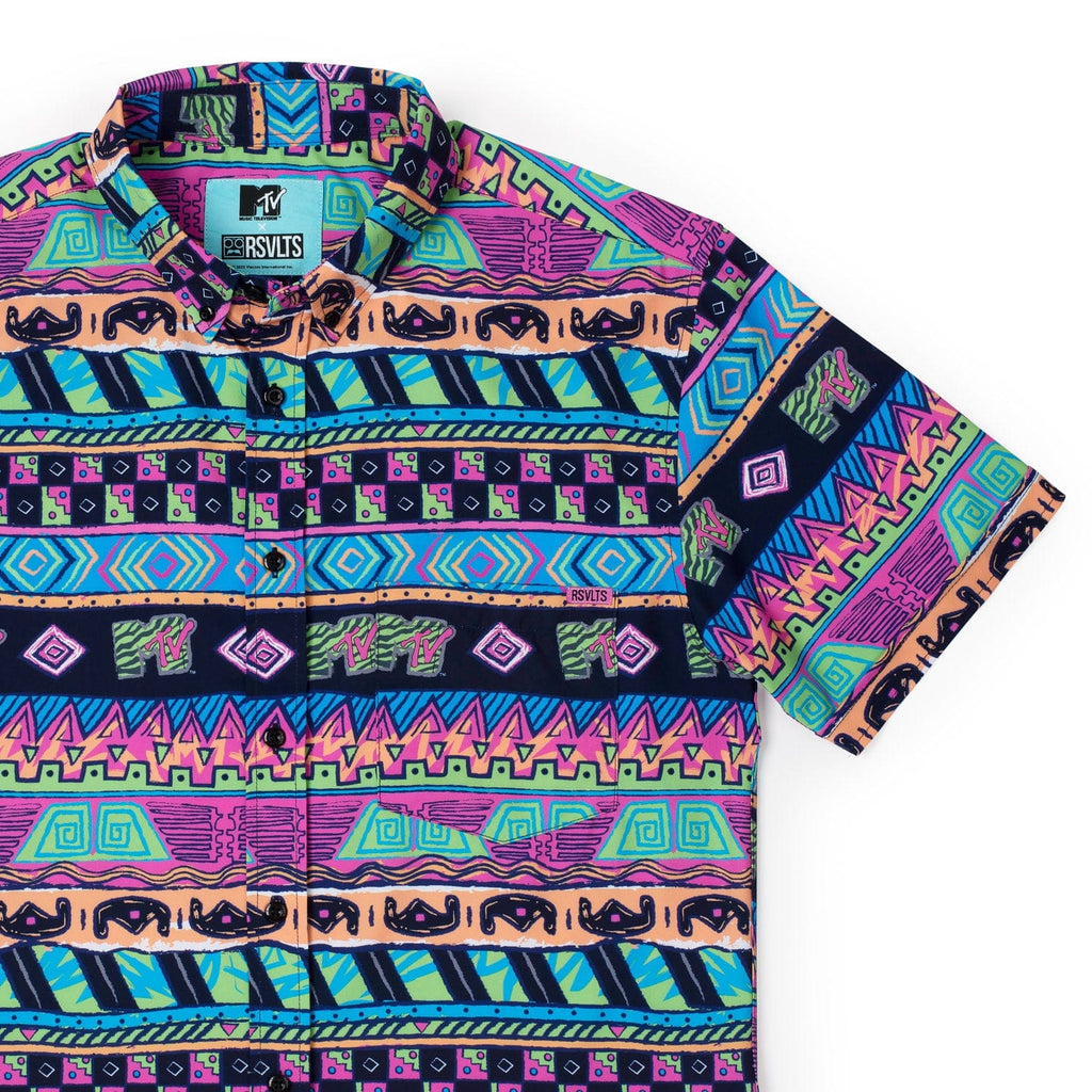 RSVLTS Daytona Beach KUNUFLEX Short Sleeve Shirt in Multicolor — detail 6