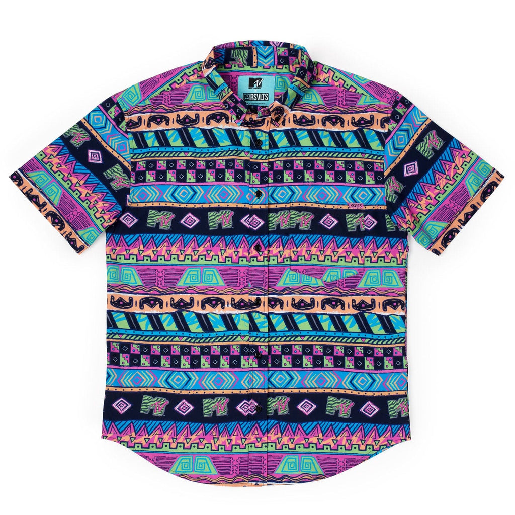 RSVLTS Daytona Beach KUNUFLEX Short Sleeve Shirt in Multicolor — detail 8