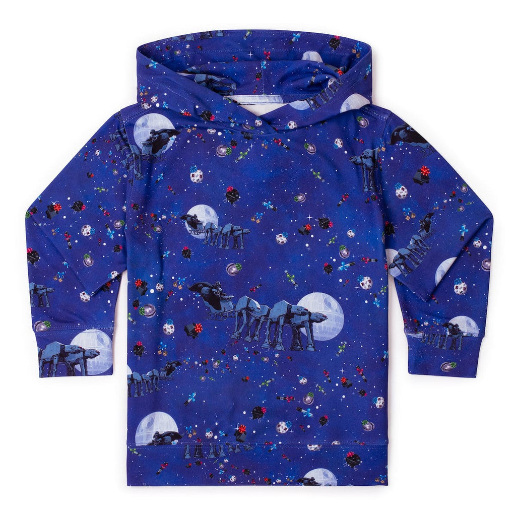 RSVLTS I Am Your Father Christmas Preschool Performance Hoodie in Blue — front view