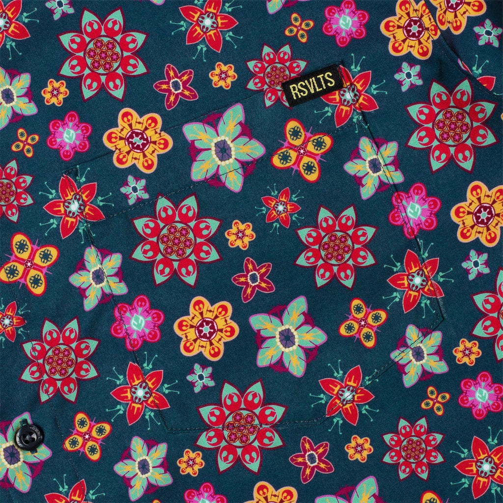 RSVLTS Galactic Garden KUNUFLEX Short Sleeve Shirt in Multicolor — detail 7