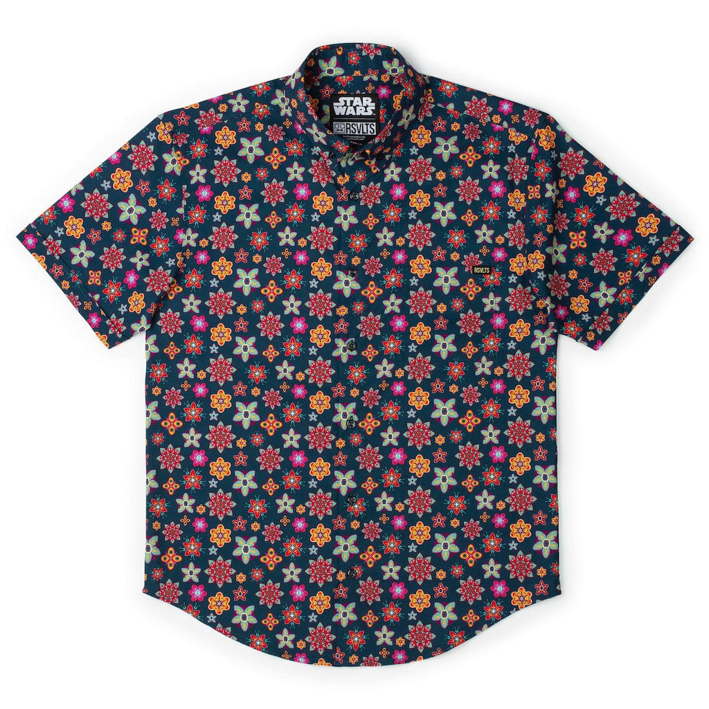RSVLTS Galactic Garden KUNUFLEX Short Sleeve Shirt in Multicolor — detail 9