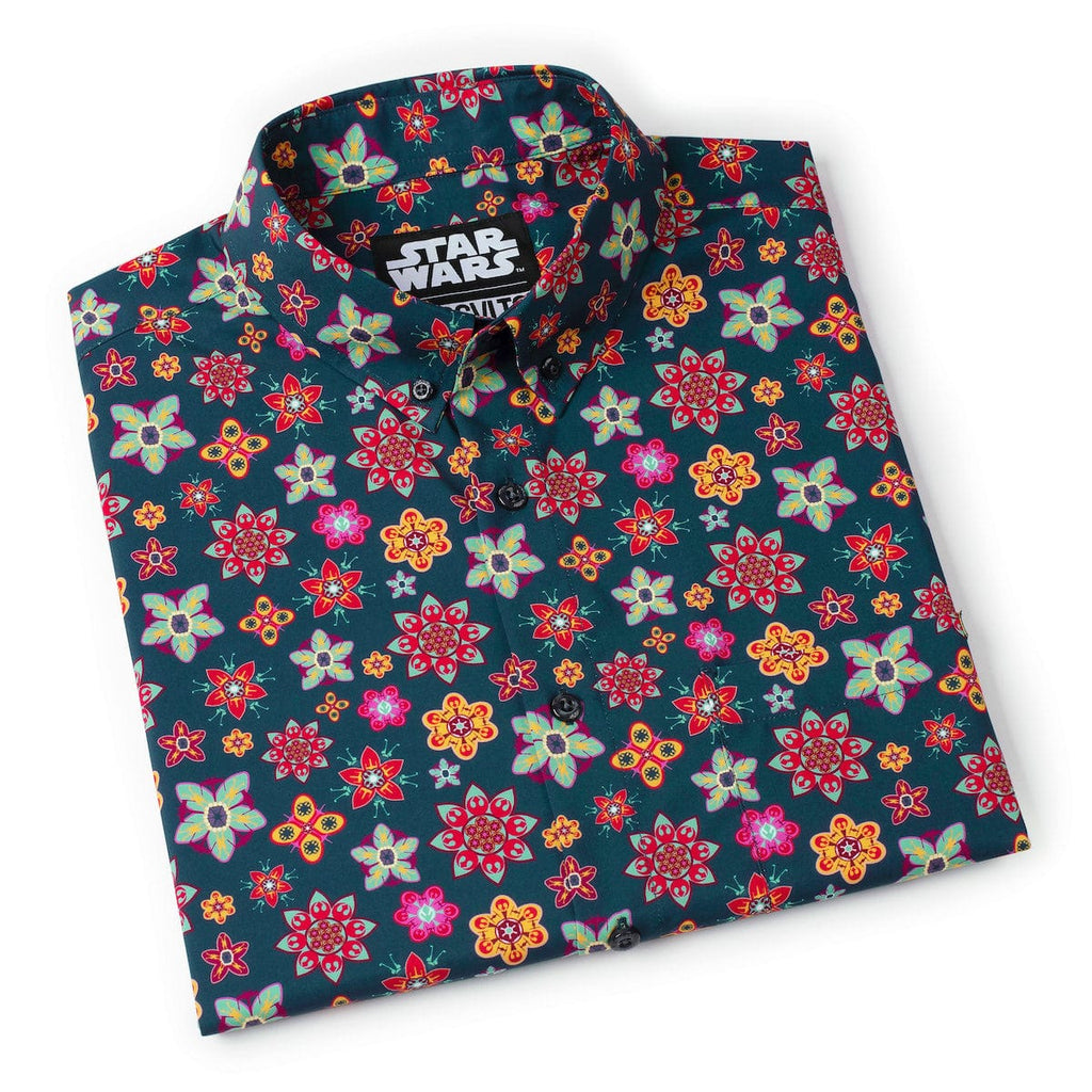 RSVLTS Galactic Garden KUNUFLEX Short Sleeve Shirt in Multicolor — detail 12