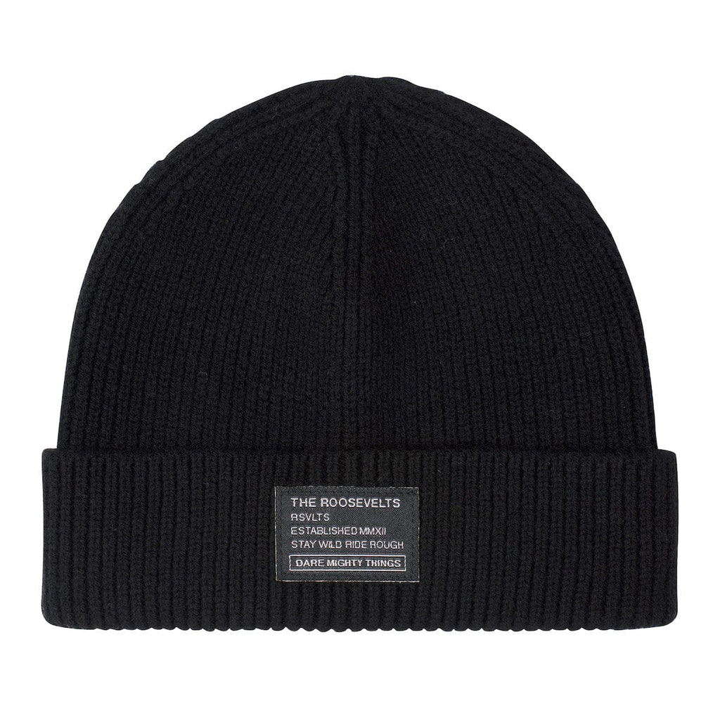 RSVLTS Merino Wool RSVLTS Black Beanie Beanie in M — front view