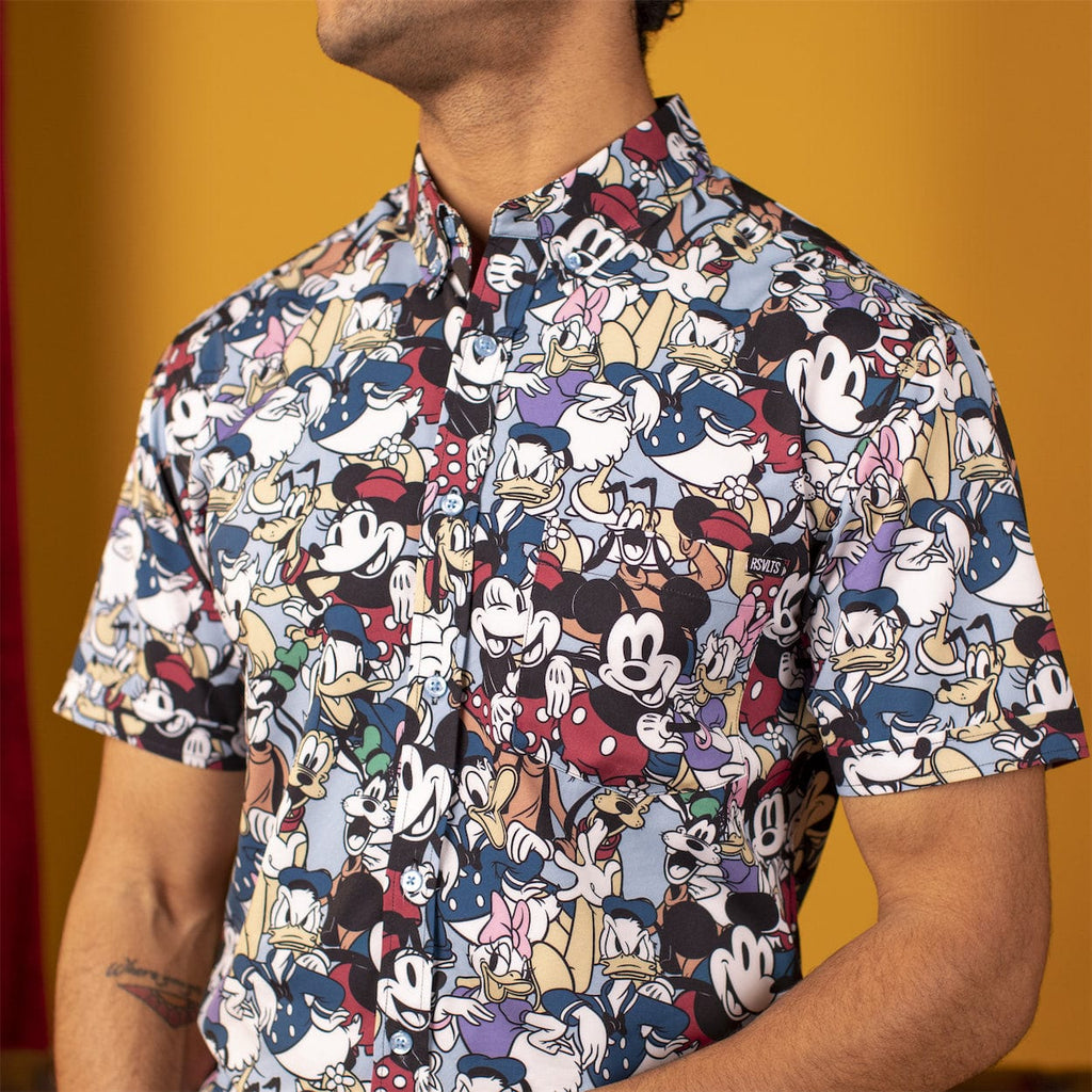 RSVLTS The Gang’s All Here KUNUFLEX Short Sleeve Shirt in Multicolor — detail 2