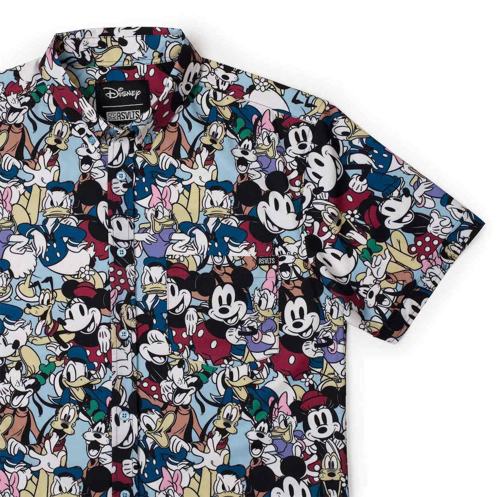 RSVLTS The Gang’s All Here KUNUFLEX Short Sleeve Shirt in Multicolor — front view