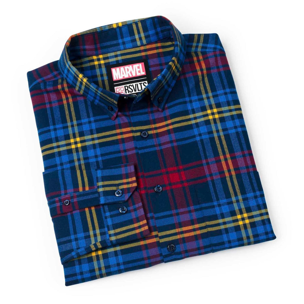RSVLTS Thor BorlandFlex Long Sleeve Flannel in Blue — detail 6