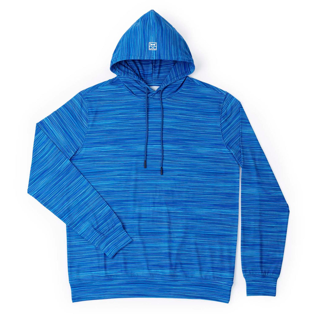 RSVLTS Glacial Punch Performance Hoodie in Blue — front view