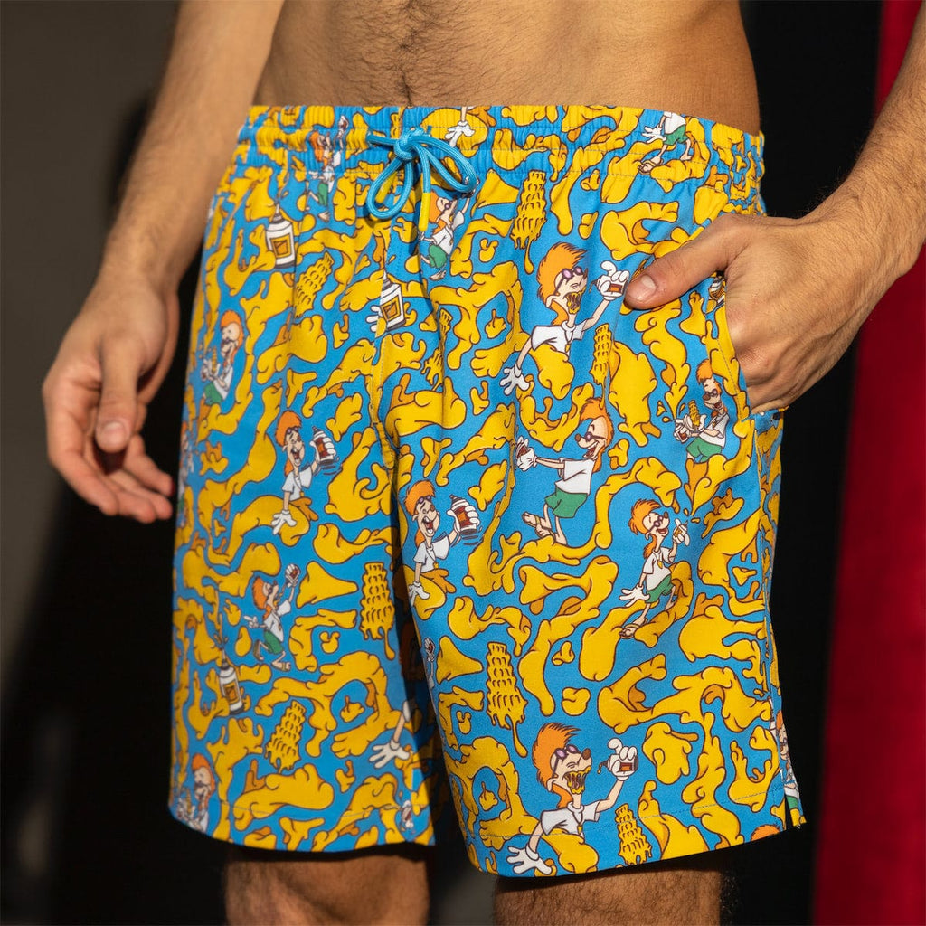 RSVLTS Chedda Whizzy! Hybrid Shorts in Blue — front view