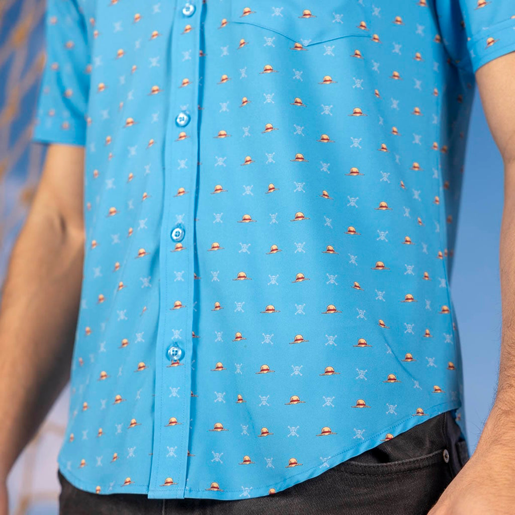 RSVLTS Lil Straw Hats KUNUFLEX Short Sleeve Shirt in Blue — detail 9