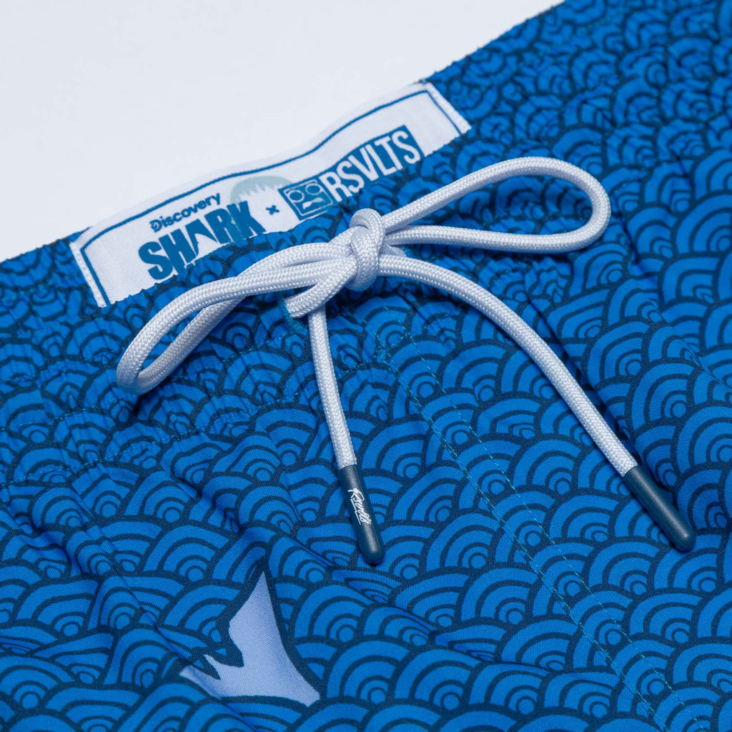 RSVLTS Shark Deco Hybrid Shorts in Blue — detail 3