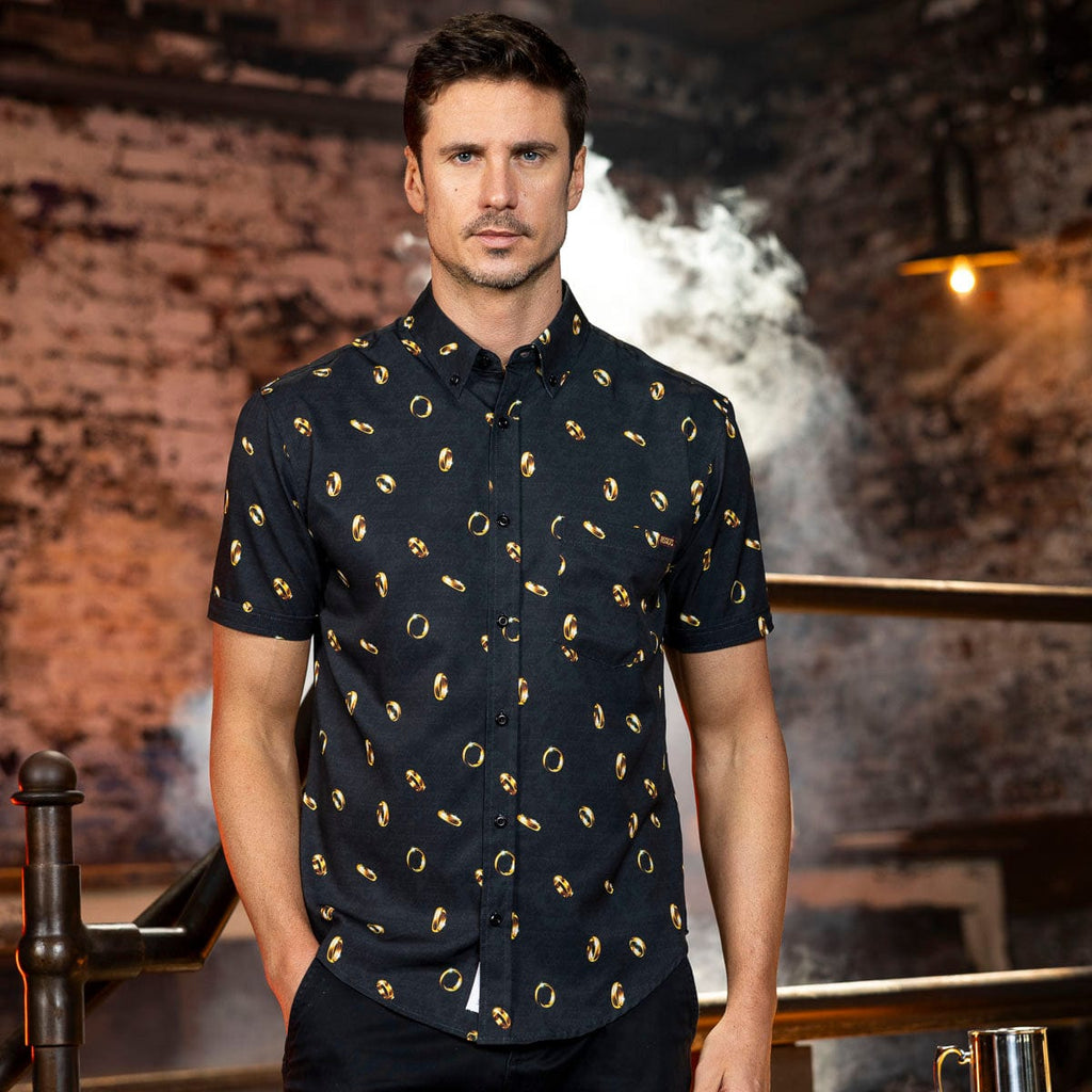 RSVLTS The One Ring KUNUFLEX Short Sleeve Shirt in Black — detail 5