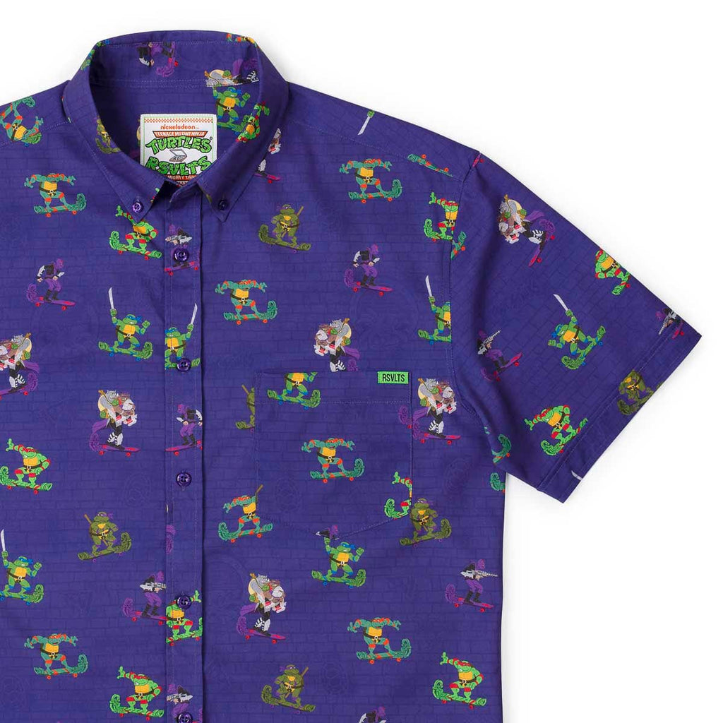 RSVLTS Cheapskatin' KUNUFLEX Short Sleeve Shirt in Purple — detail 3