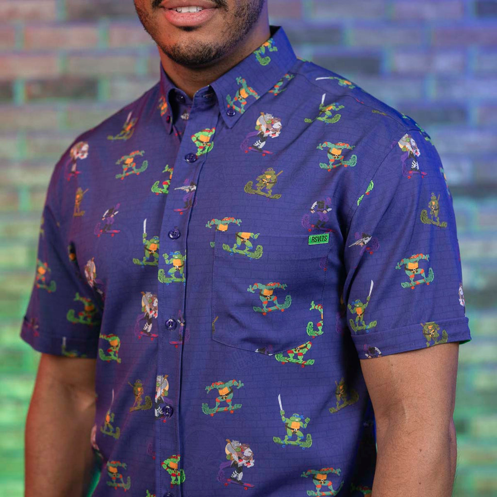 RSVLTS Cheapskatin' KUNUFLEX Short Sleeve Shirt in Purple — detail 2