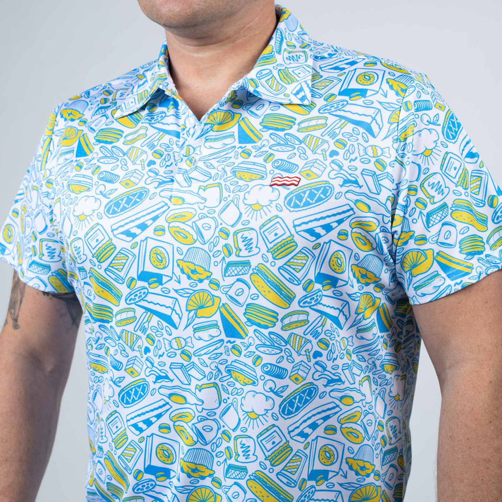 RSVLTS A Petit Déjeuner All-Day Polo in Blue — detail 4