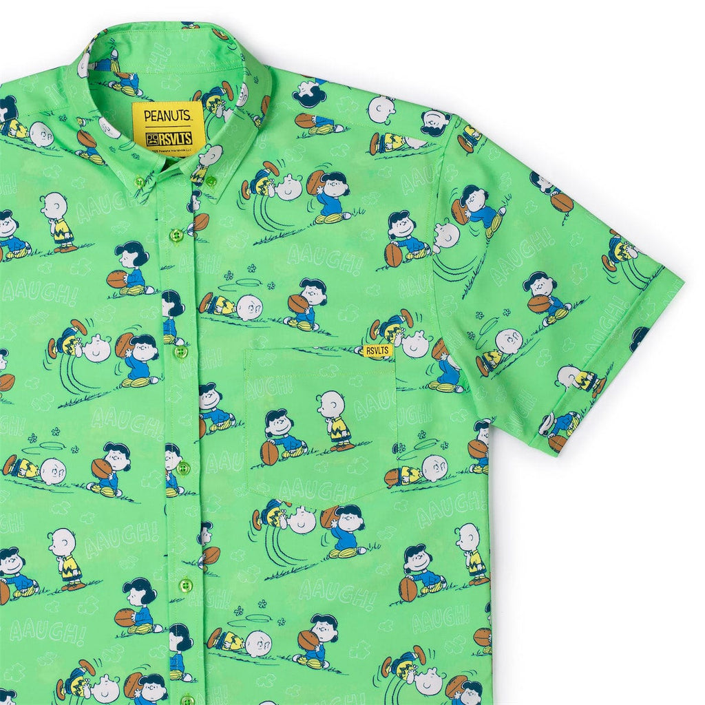 RSVLTS AAUGH! KUNUFLEX Short Sleeve Shirt in Green — front view