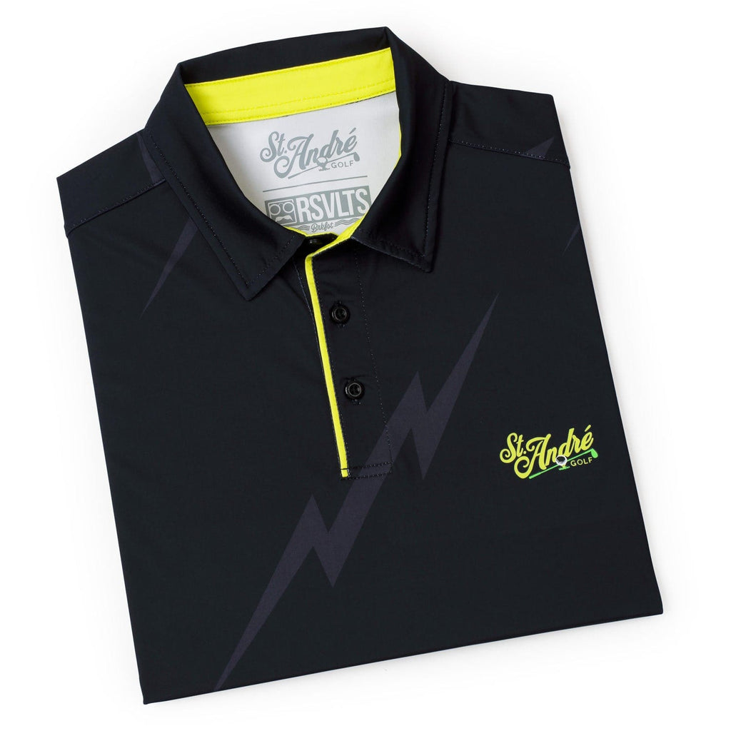 RSVLTS Black Bolt All-Day Polo in Black — detail 7
