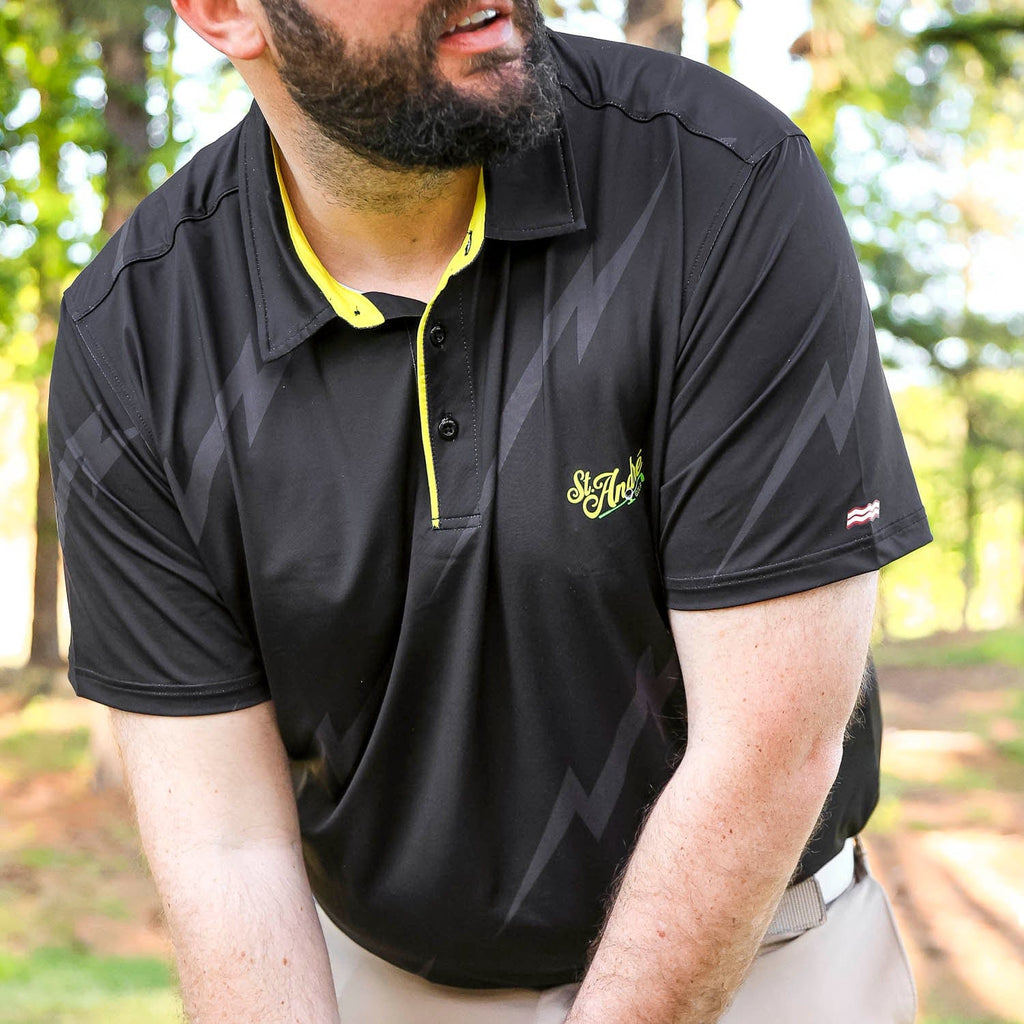 RSVLTS Black Bolt All-Day Polo in Black — detail 2
