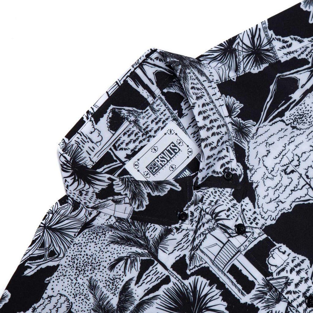 RSVLTS Hutstepper KUNUFLEX Short Sleeve Shirt in Black — detail 6