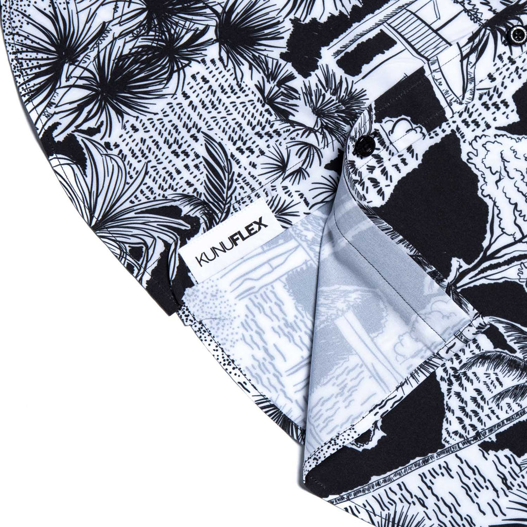 RSVLTS Hutstepper KUNUFLEX Short Sleeve Shirt in Black — detail 8