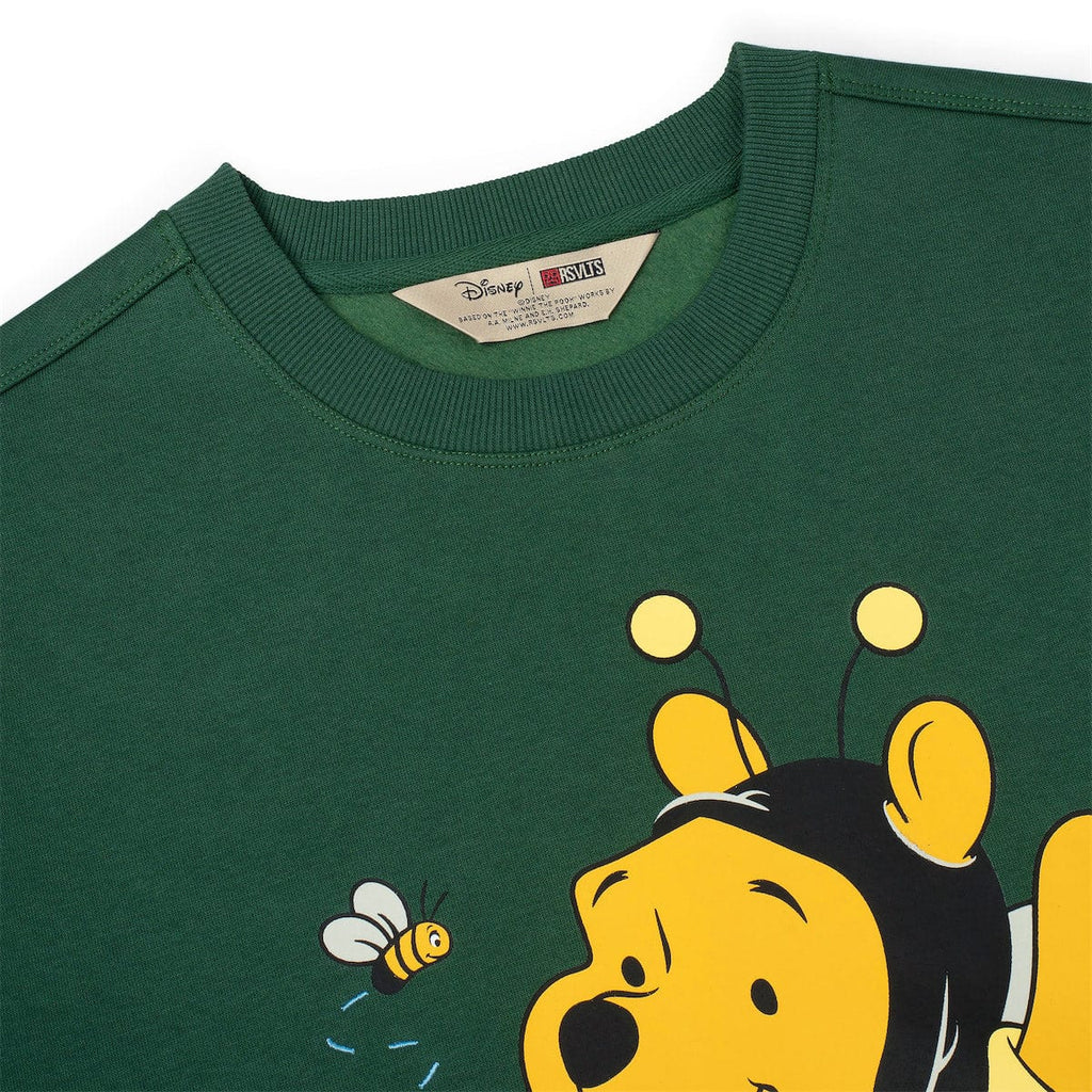 RSVLTS Bumble Bear Crewneck Sweatshirt in Green — detail 7