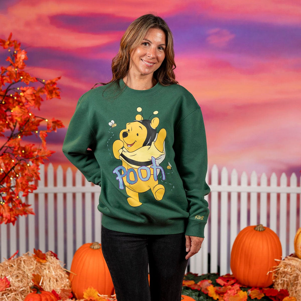RSVLTS Bumble Bear Crewneck Sweatshirt in Green — detail 5