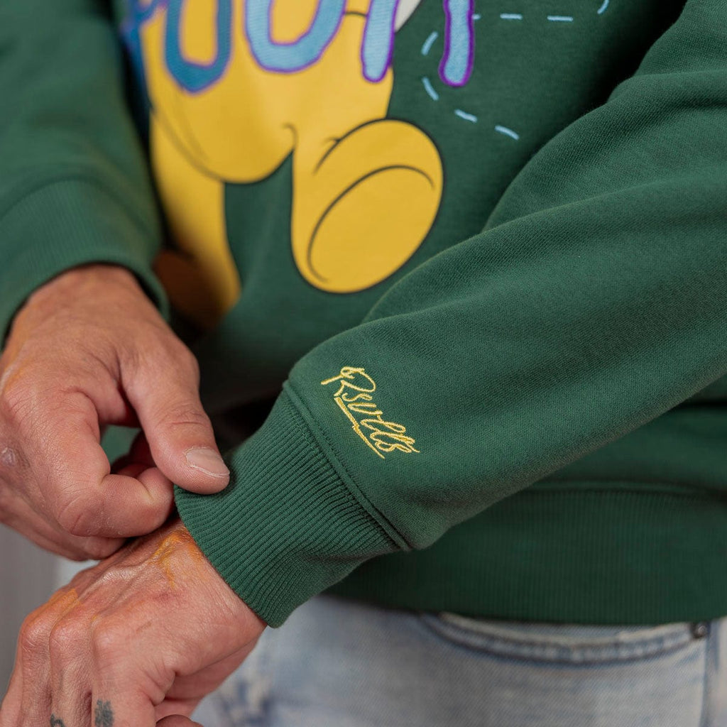 RSVLTS Bumble Bear Crewneck Sweatshirt in Green — detail 10