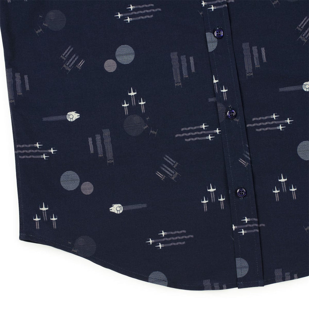 RSVLTS Echoes of Battle KUNUFLEX Short Sleeve Shirt in Black — detail 8