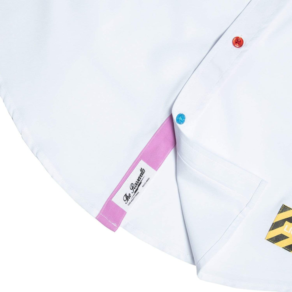 RSVLTS Space Ranger KUNUFLEX Short Sleeve Shirt in White — detail 6