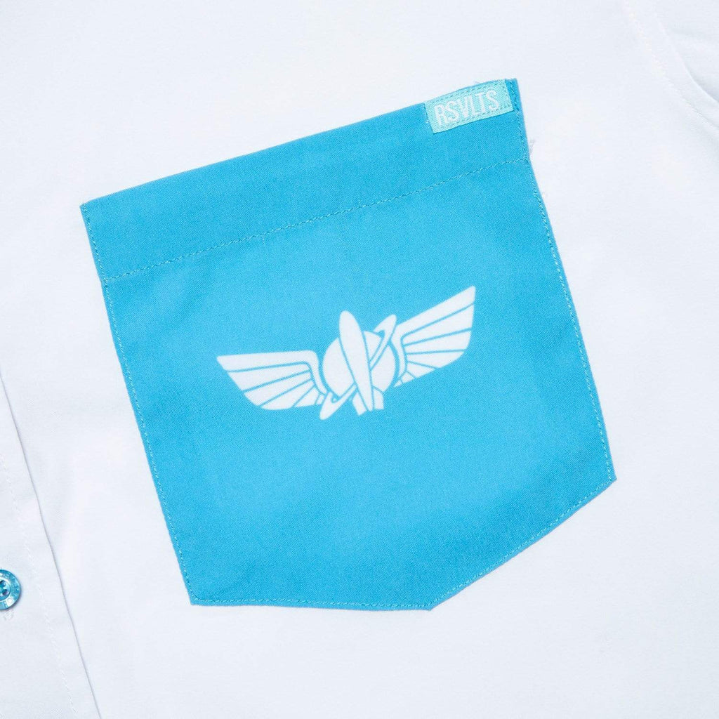 RSVLTS Space Ranger KUNUFLEX Short Sleeve Shirt in White — detail 5