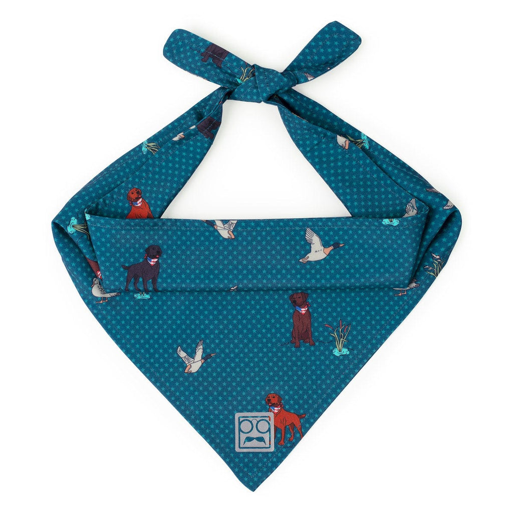 RSVLTS Duck, Duck, Dog! Dog Bandana in Green — detail 4