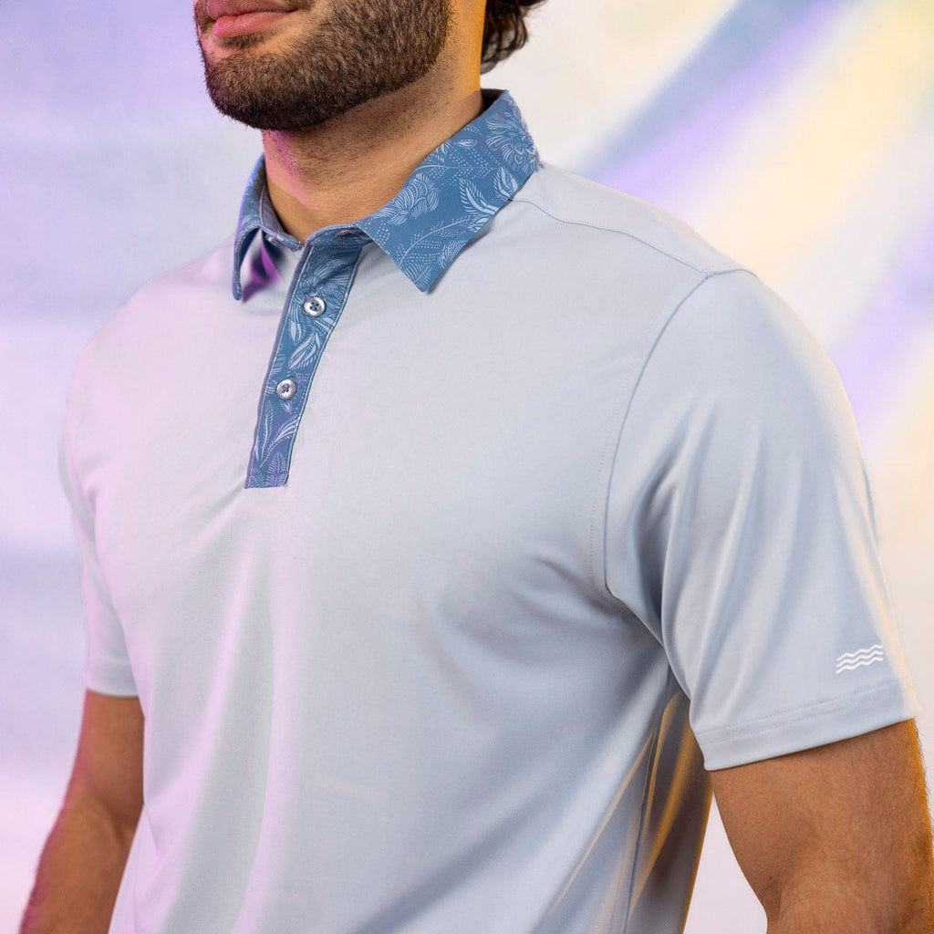 RSVLTS Slate of Play All-Day Polo in Blue — front view